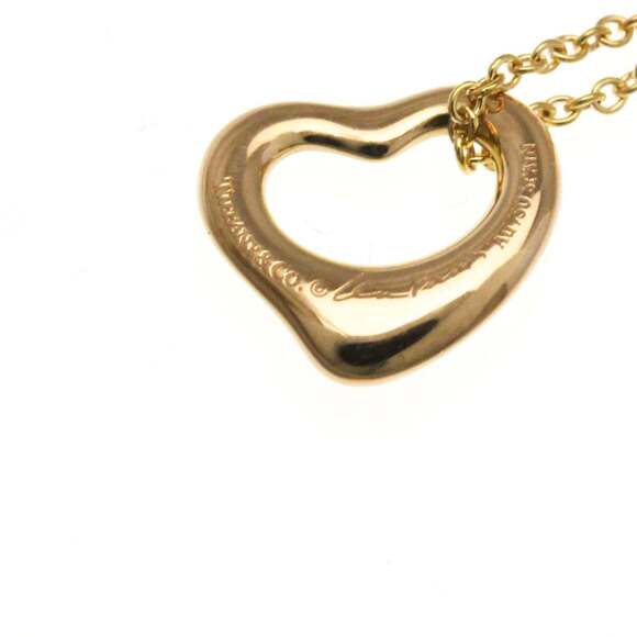 Tiffany Open Heart Pink Gold (18K) No Stone Women,Men Fashion Pendant Necklac... - Picture 7 of 13